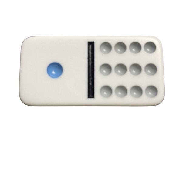 Double Twelve Dominoes Replacement Tile 1 12 Color Dot mq - Picture 1 of 3